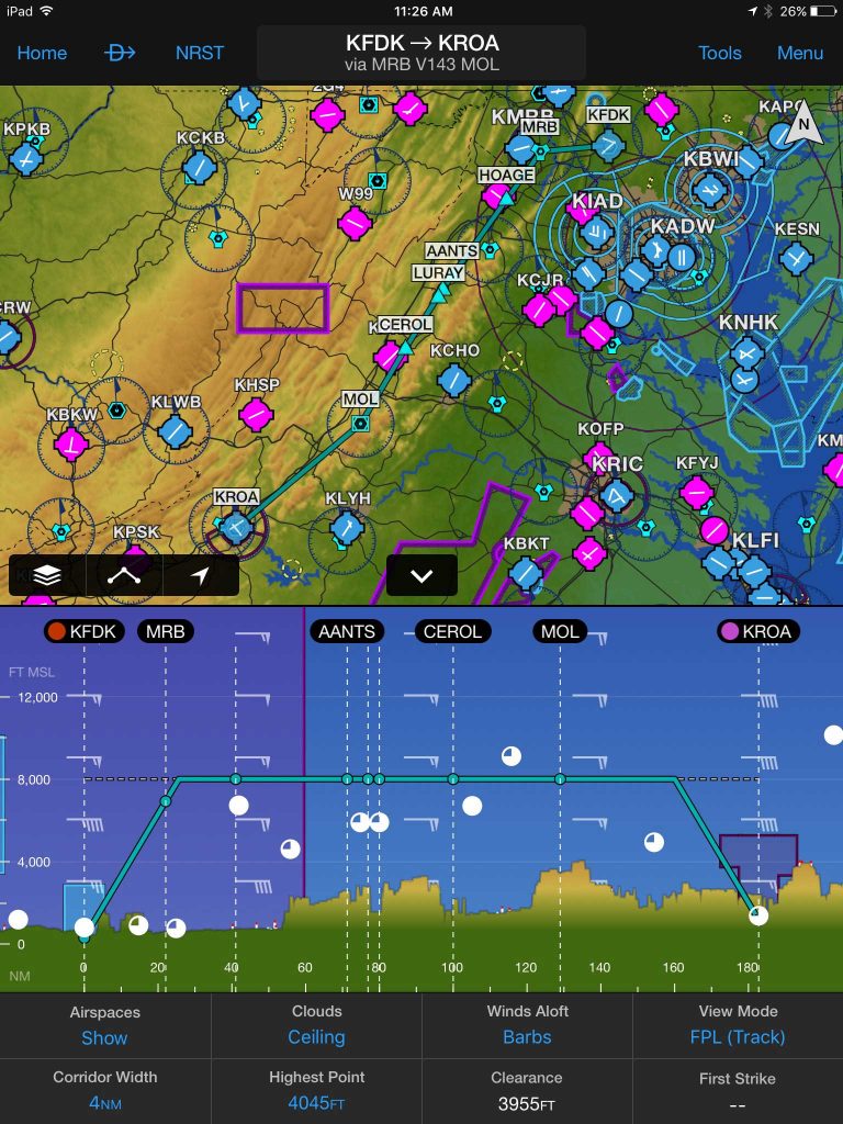 UK VFR charts for Garmin Pilot app FLYER