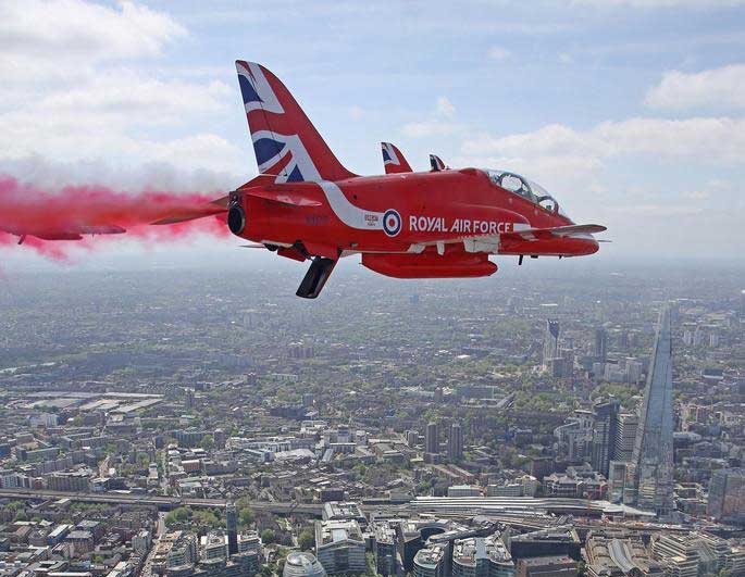 Red Arrows rehearse