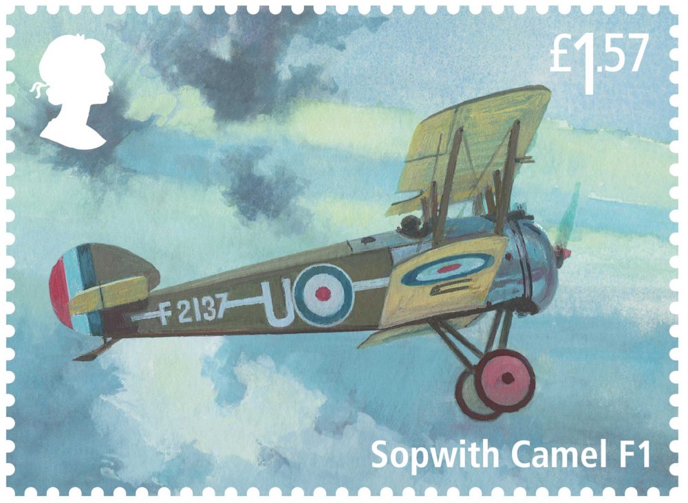 RAF 100 stamp Sopwith Camel
