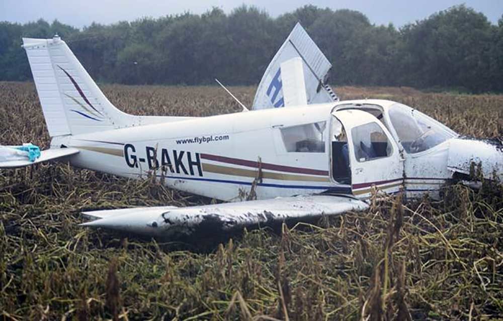 M62 aircraft crash GMP photo