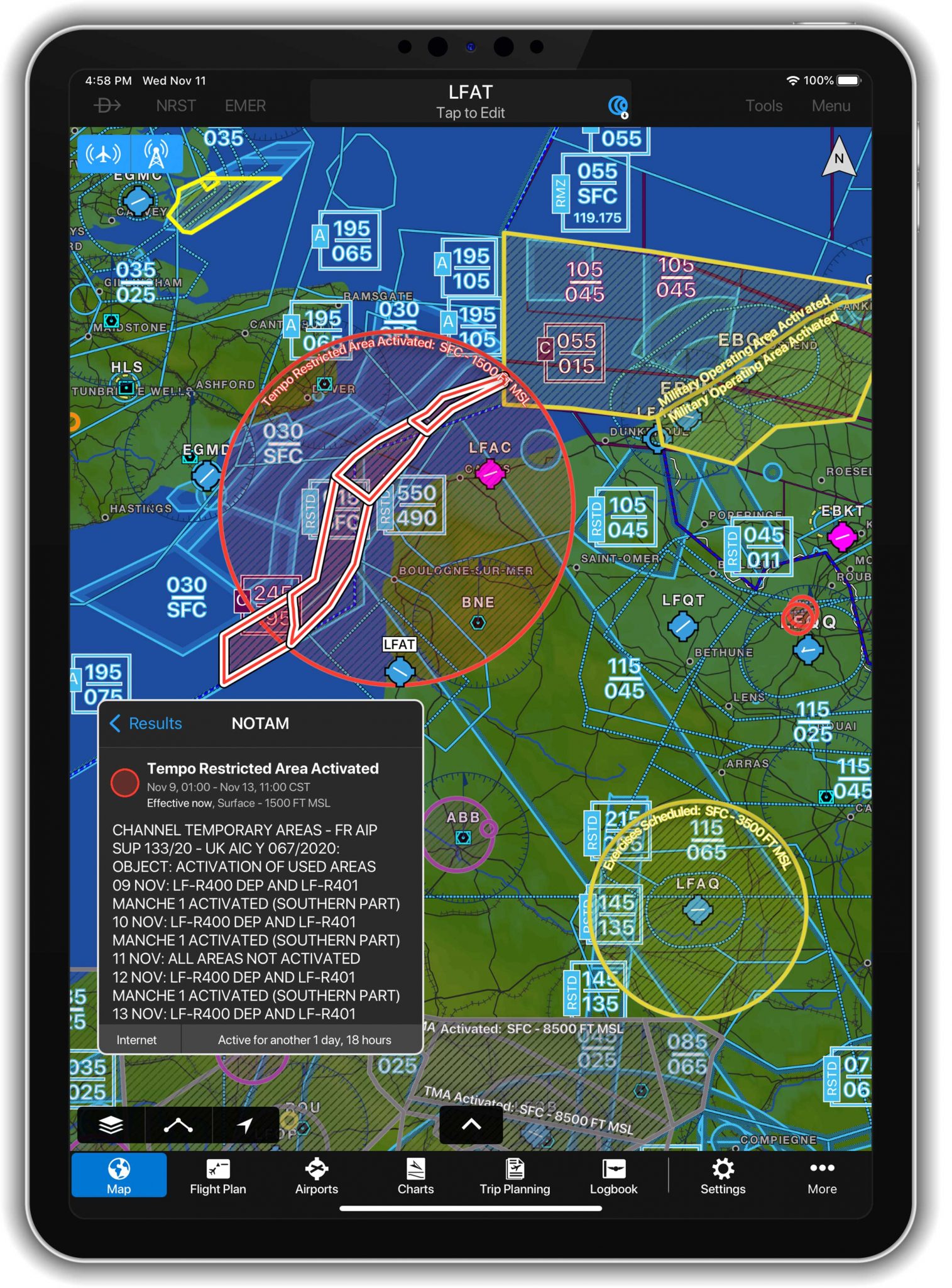 Garmin Pilot app adds Notam graphics FLYER