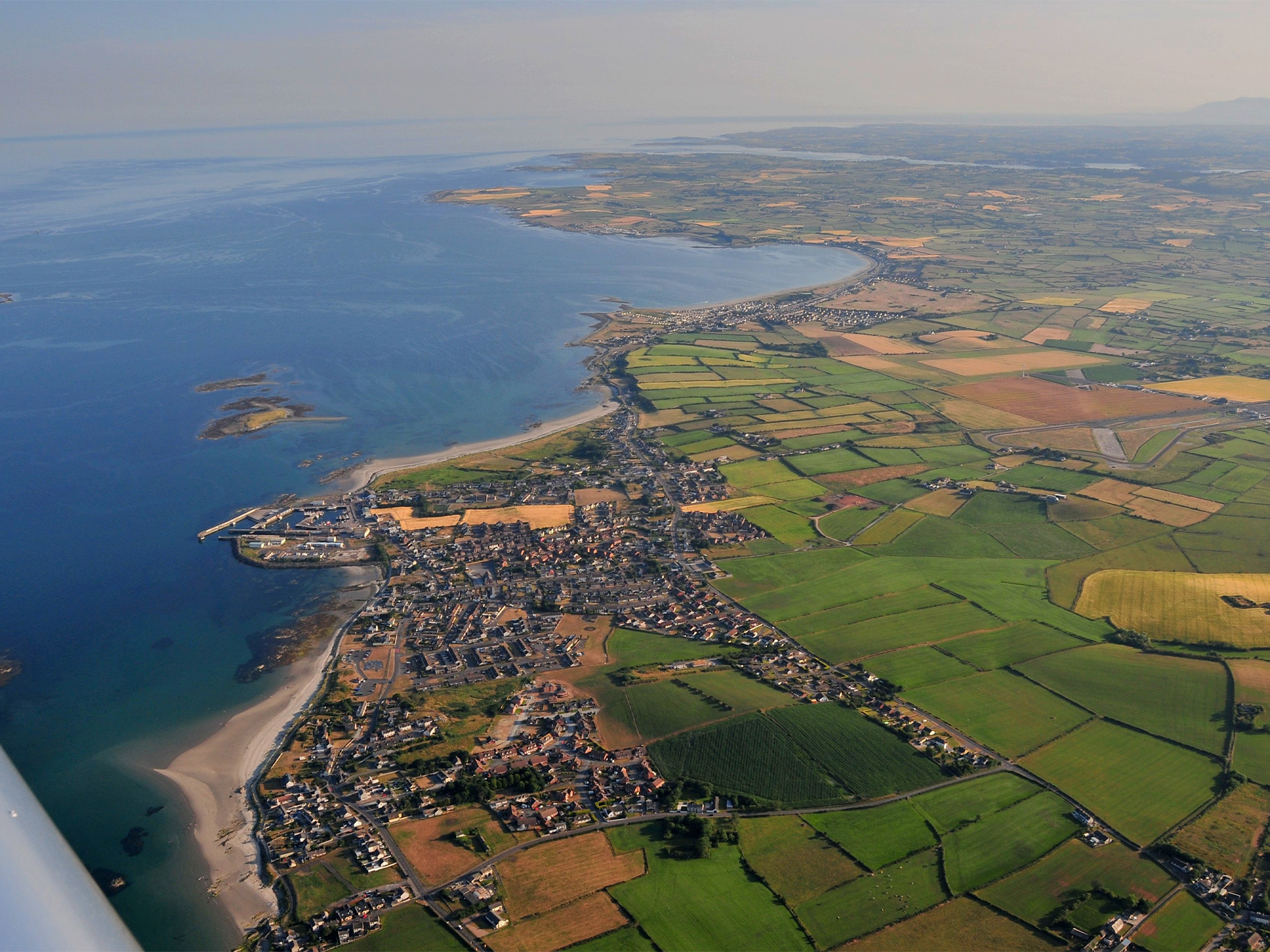 Portvogie, Northern Irland, seen from a light aircraft