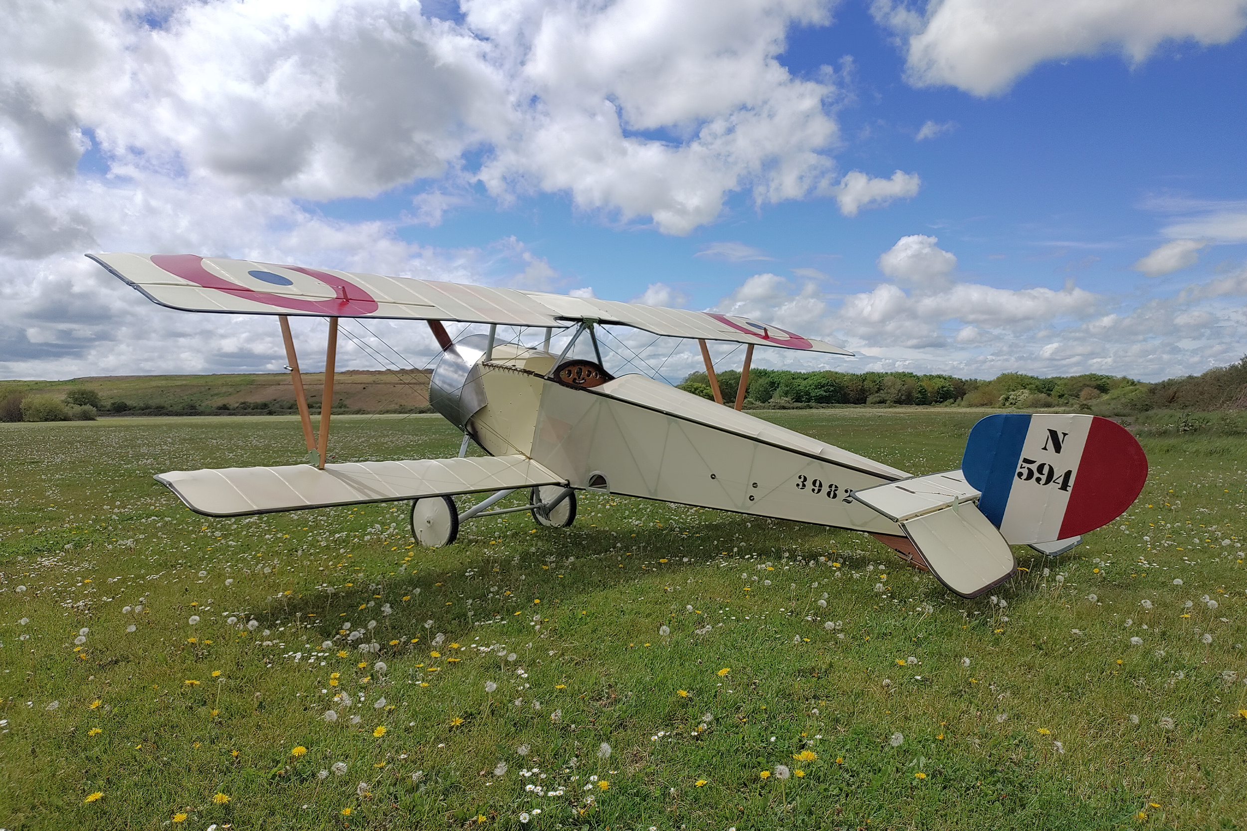 NEW Scrap Metal Handmade Nuts & Bolts Vintage Bi-Plane with Pilot Aircraft Model 