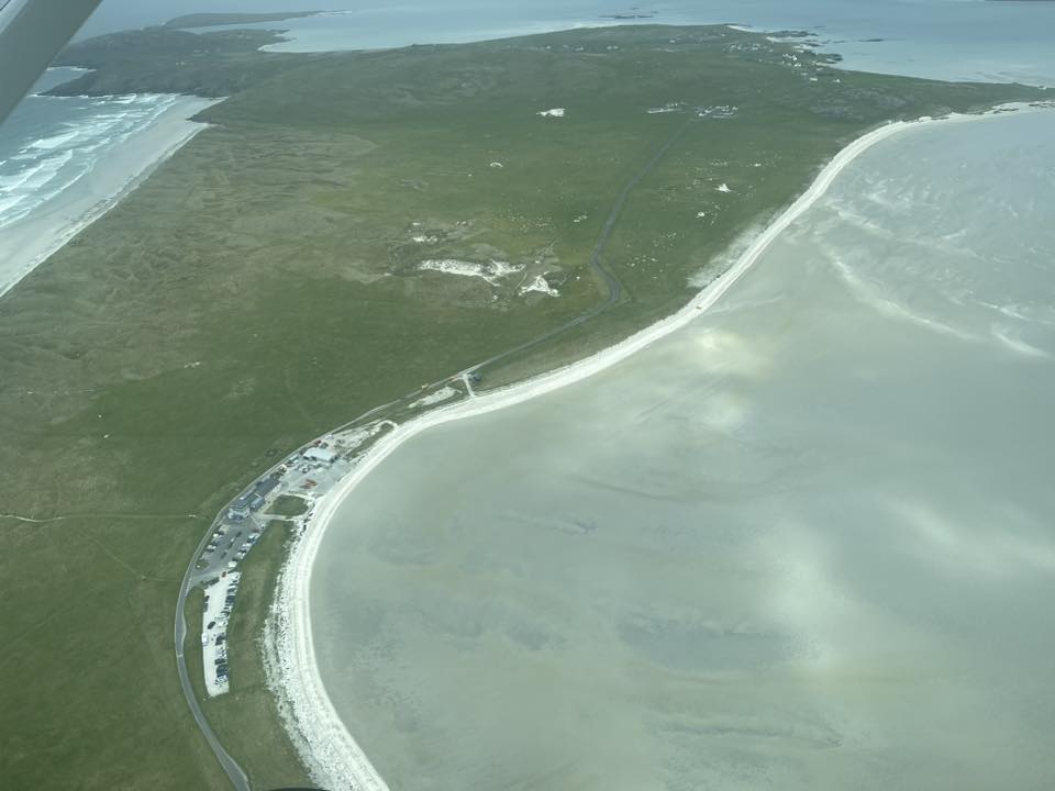 About to land – Barra beach.