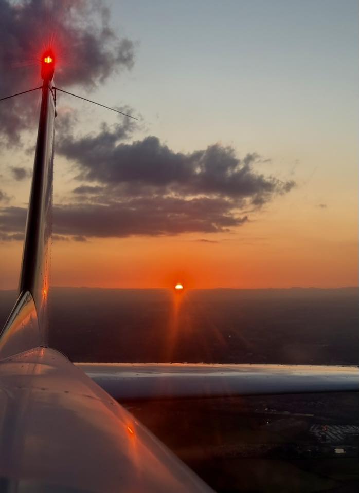 Sunset flying.