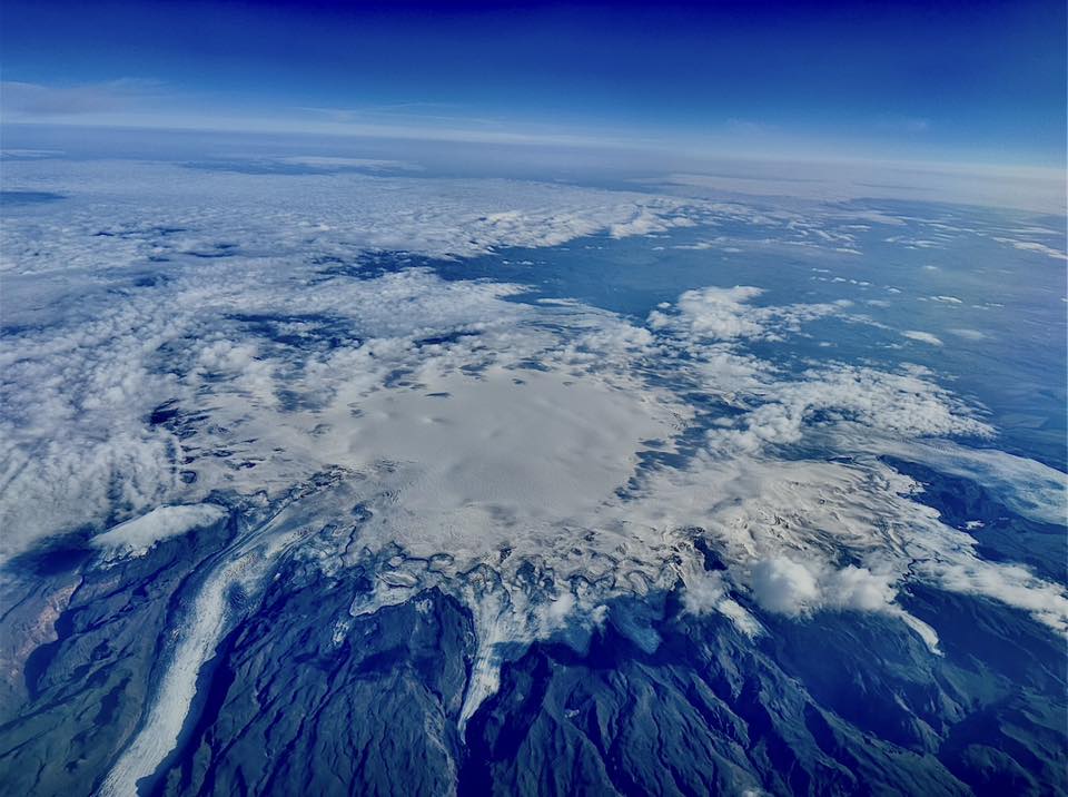 Over Katla volcano, Iceland.