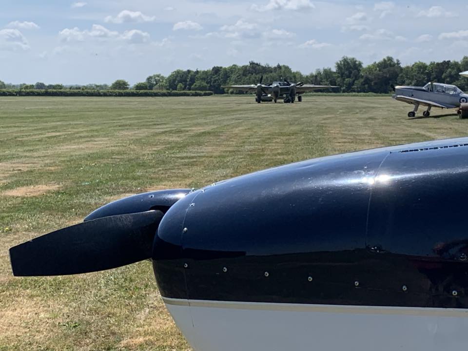 East Kirkby with Just Jane and the Mossie taxying.