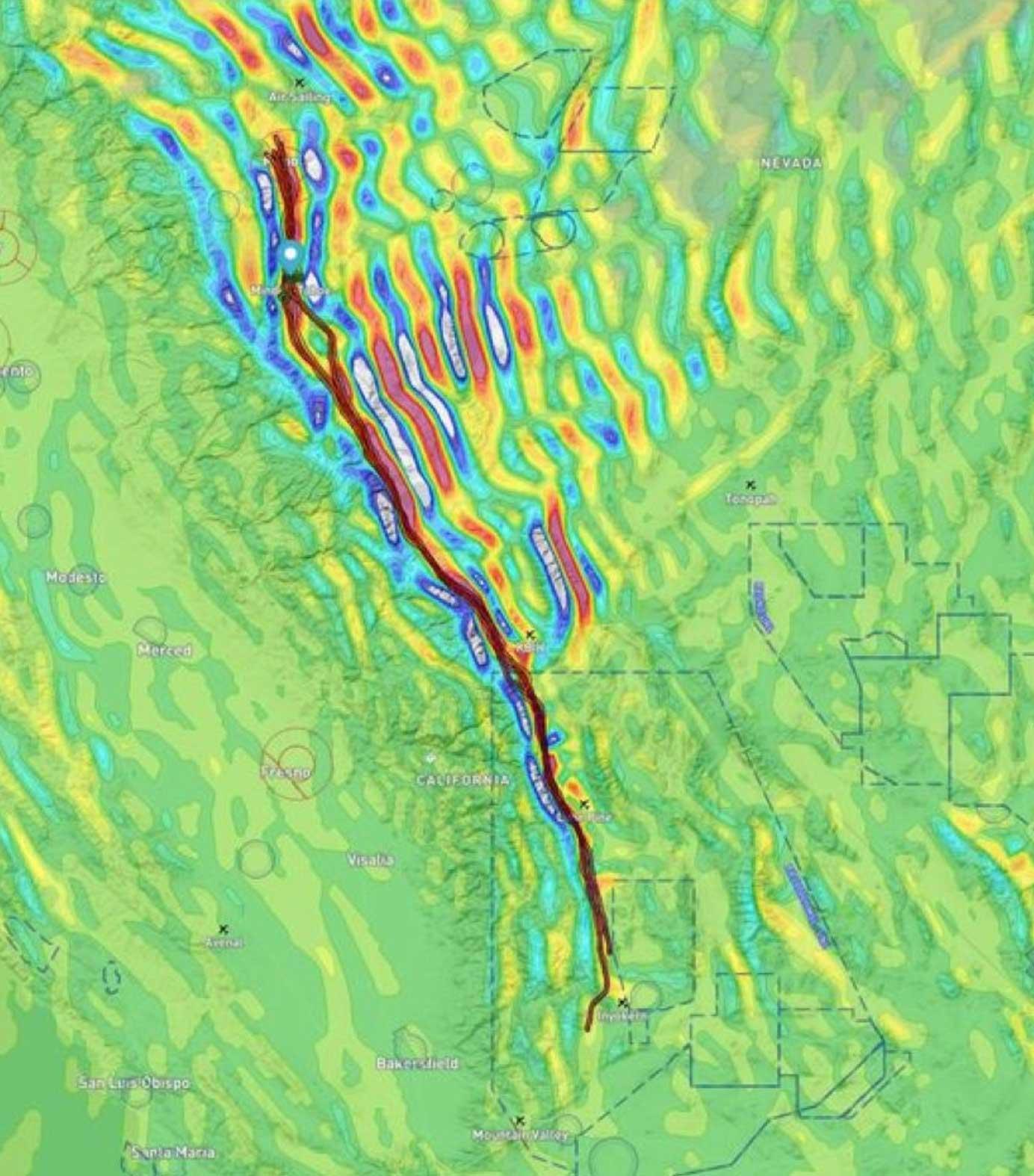 Skysight mountain wave