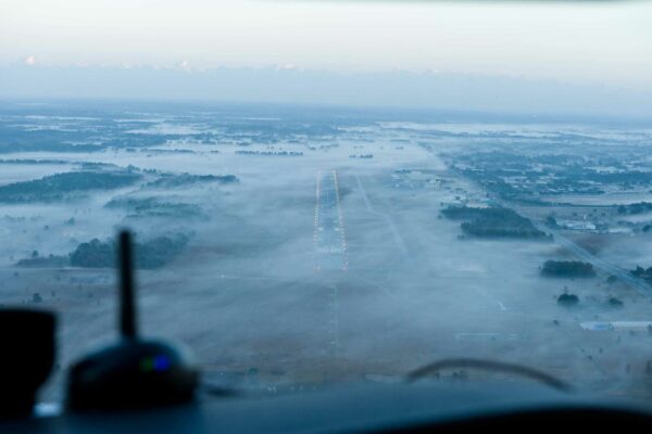 Flying in winter and finding fog on the runway