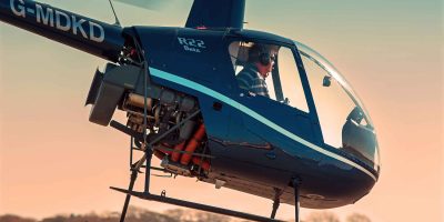 The magic of flying a helicopter! This could be you flying this two-seat Robinson R22
