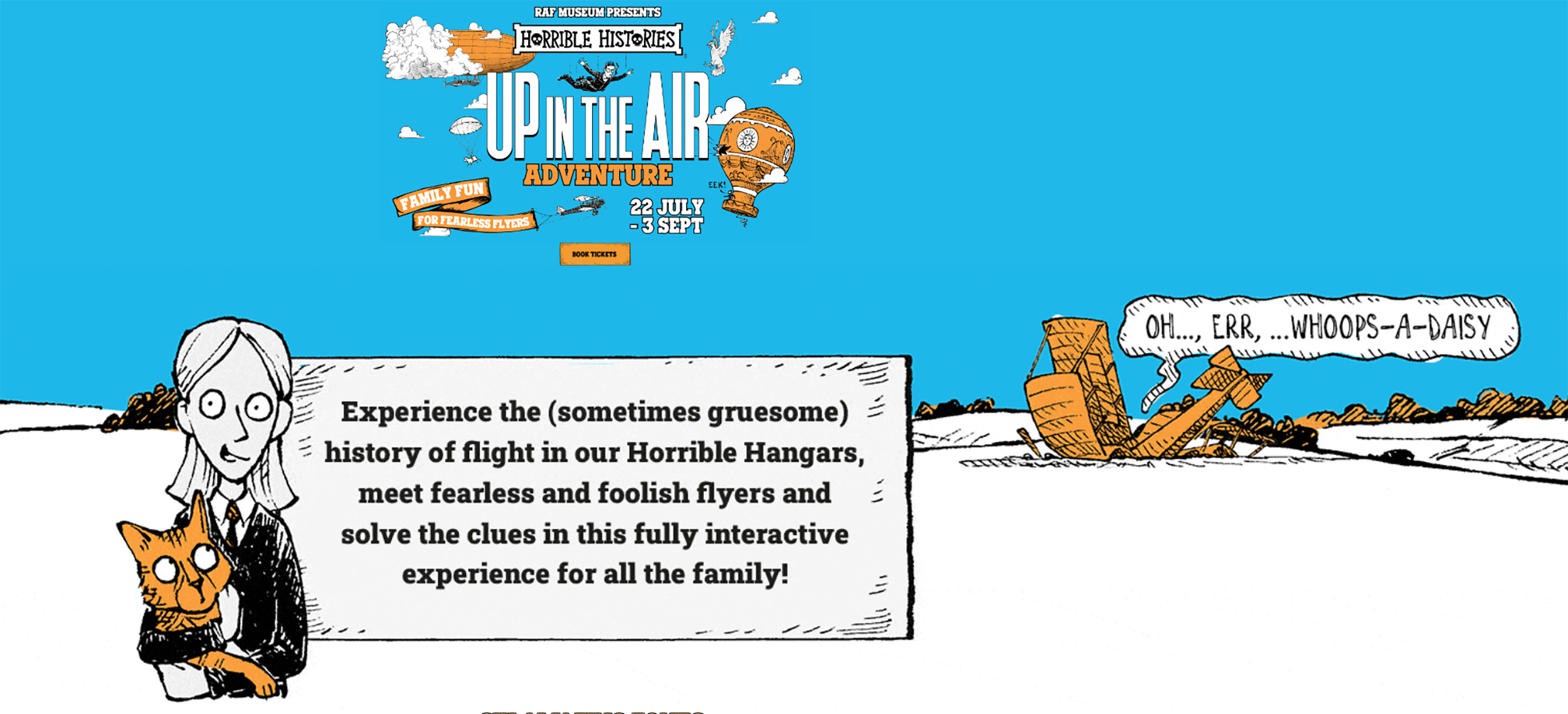 Up In The Air Adventures… Horrible Histories! FLYER