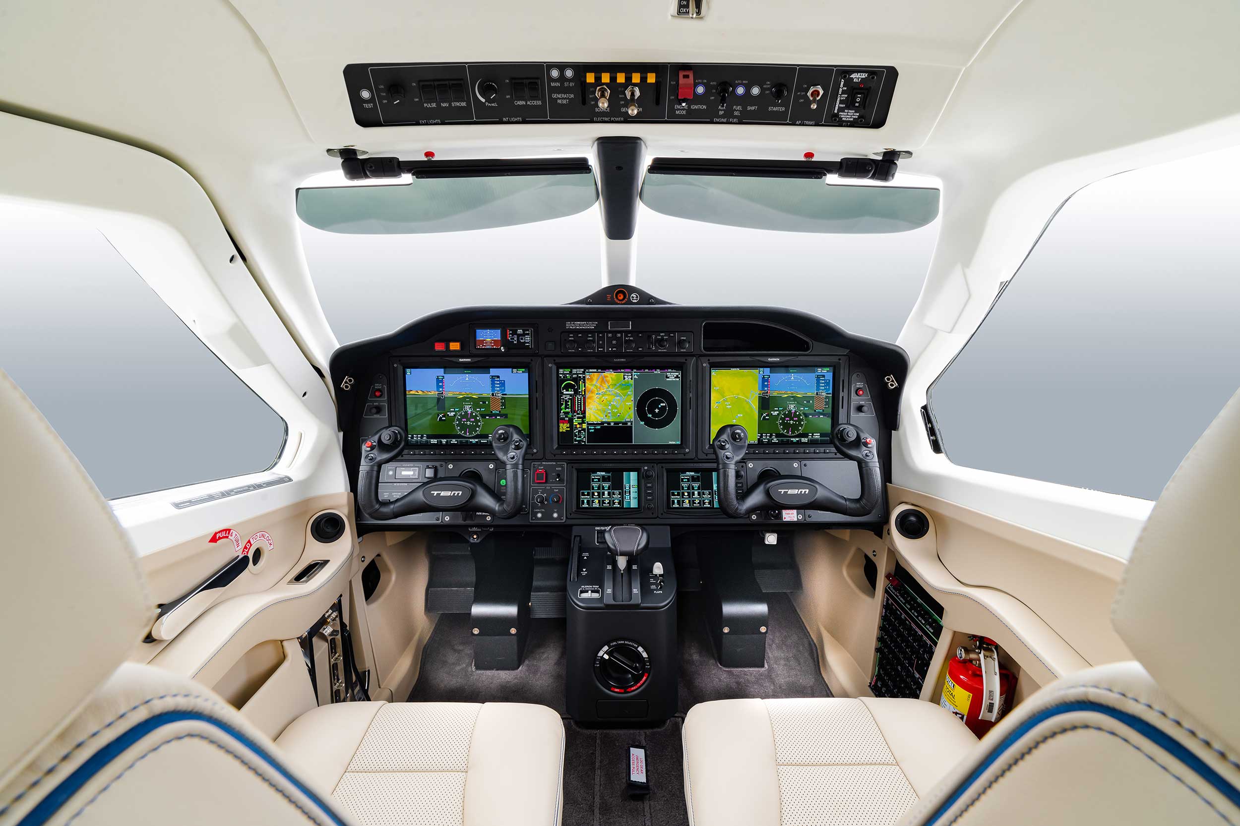 Black too dark for your dream TBM 960 cockpit? How about cream?