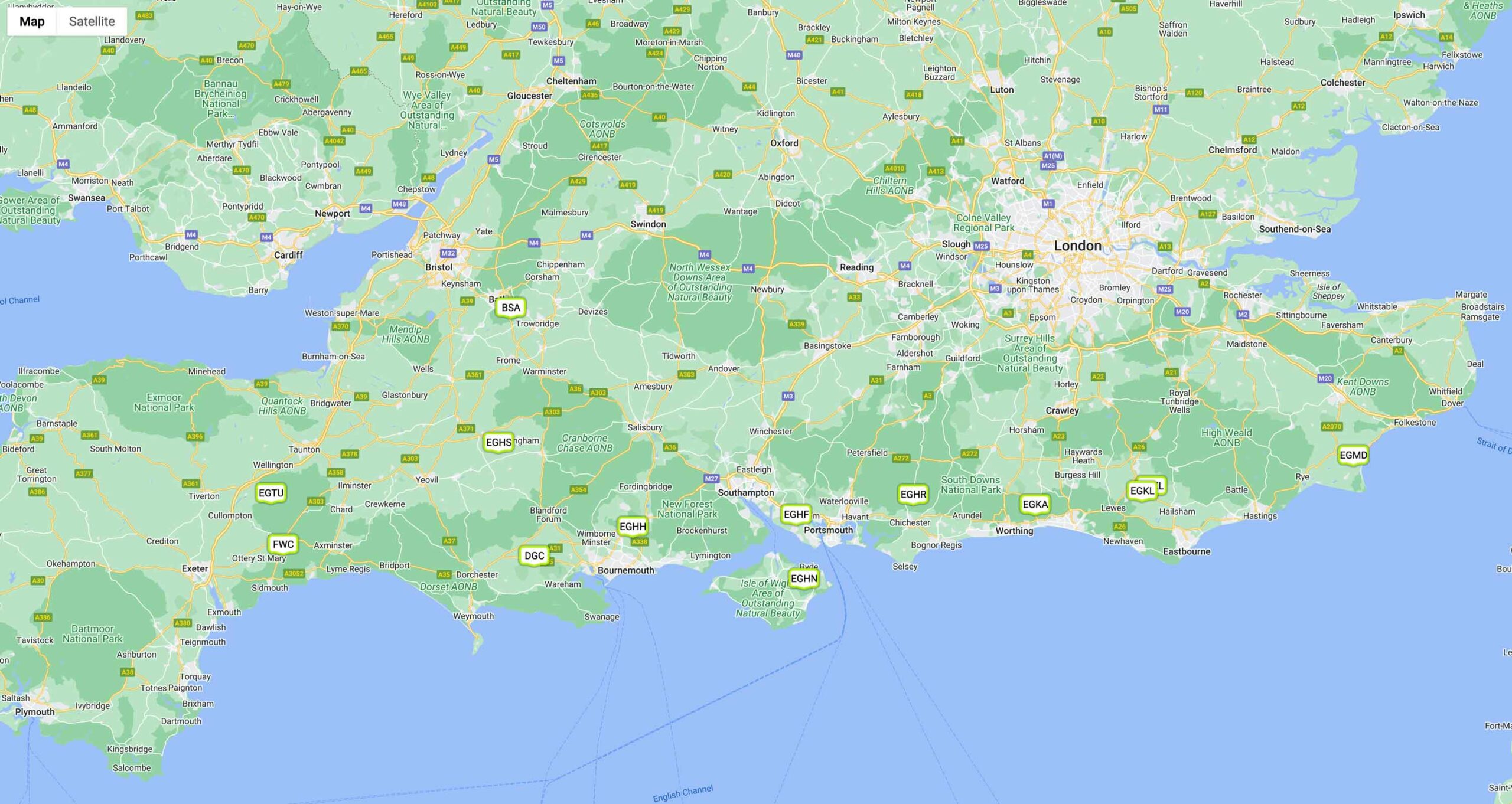 Aerovolt's network is rapidly expanding though it's concentrated in the south of England for now