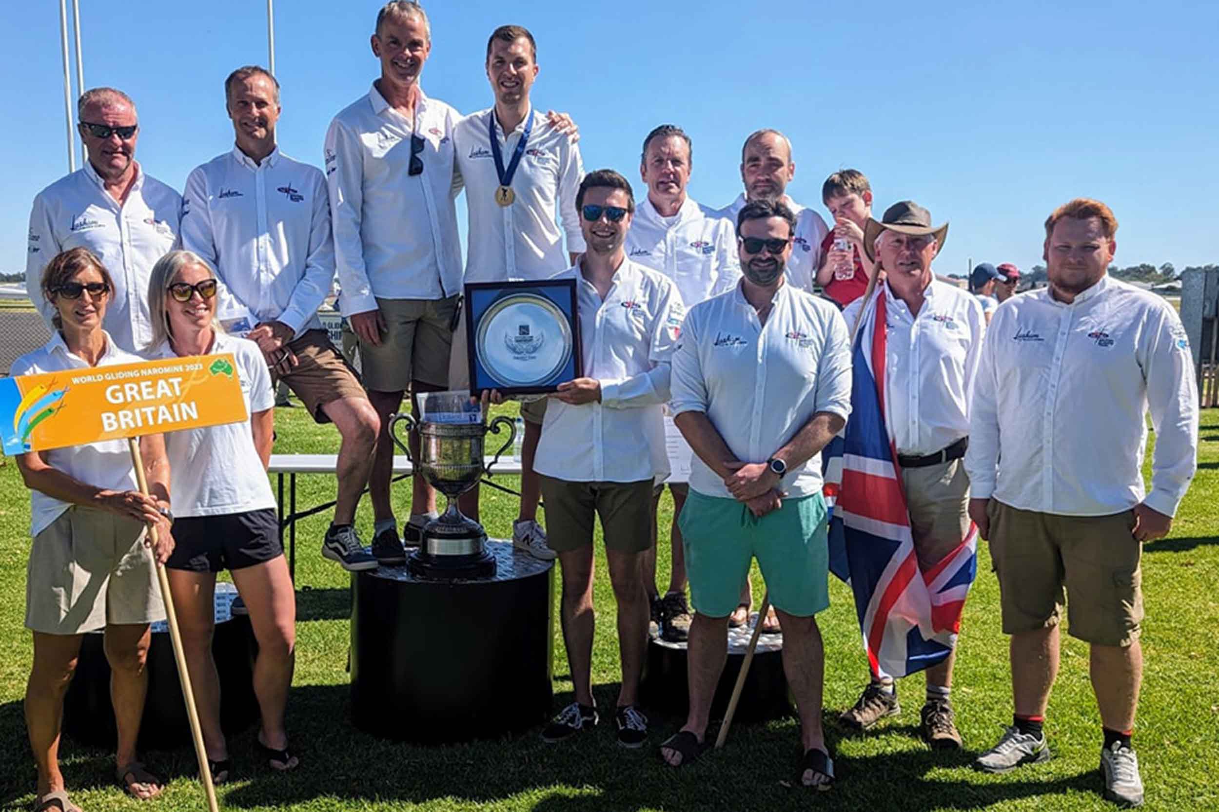 The British team at the 2023 World Gliding Championships