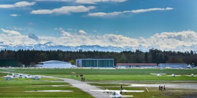 AERO is on site at Friedrichshafen Airport with a spectacular backdrop