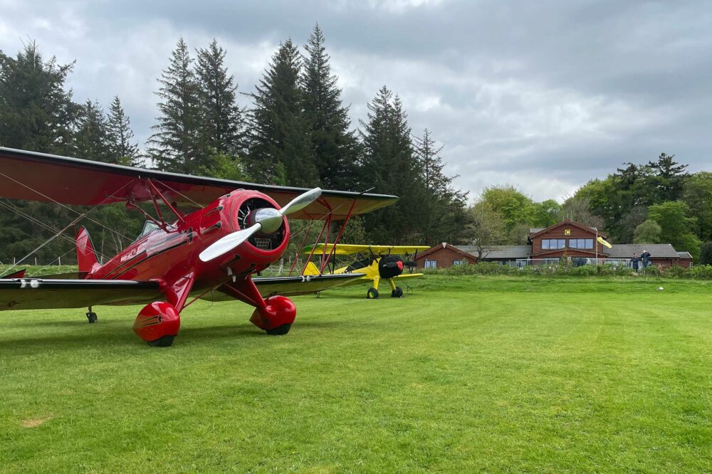 Biplanes at Glenforsa, perfect for sightseeing around Scotland