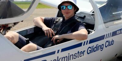One of the ten Aviation Ambassadors, 17-year-old glider pilot Jack Jenner-Hall