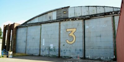 Hangar 3 at Old Sarum Airfield before its collapse