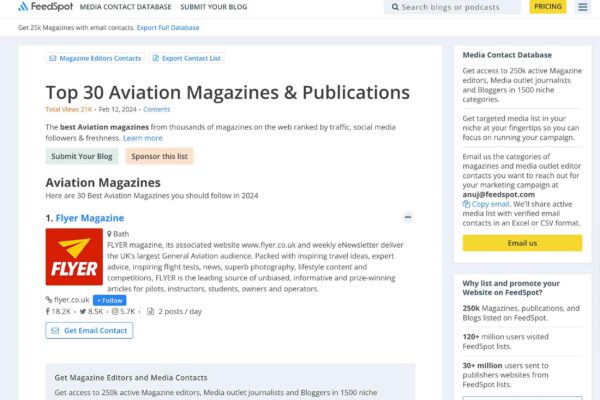 Flyer is number 1 aviation magazine in the world