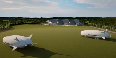 Carcroft Common: the new home and airship centre for Airlander. Images: Hybrid Air Vehicles