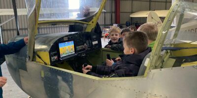 Stoke Climsland Cubs visit Bodmin Airfield to undertake activities towards the award of the coveted 'Aviation' Badge. Photo: Bodmin Airfield