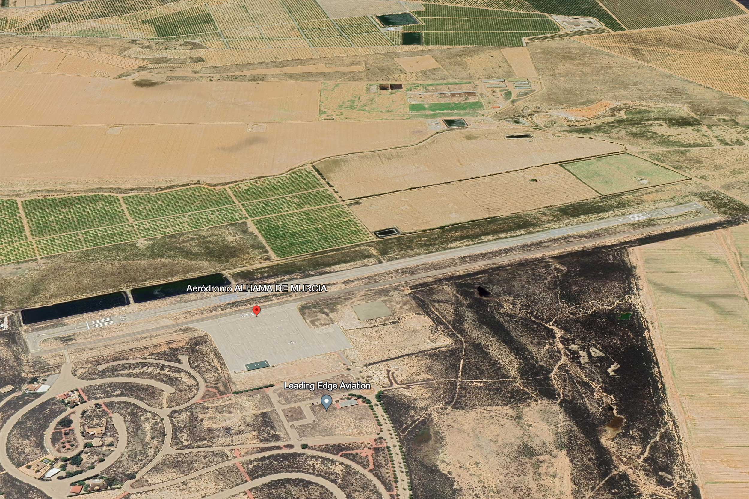 Aeródromo de Alhama en Google Earth
