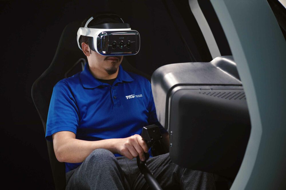 TRU Simulation's new Virtual Reality flight simulator. Photos: TRU
