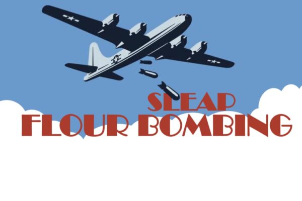 flour bombing Sleap airfield