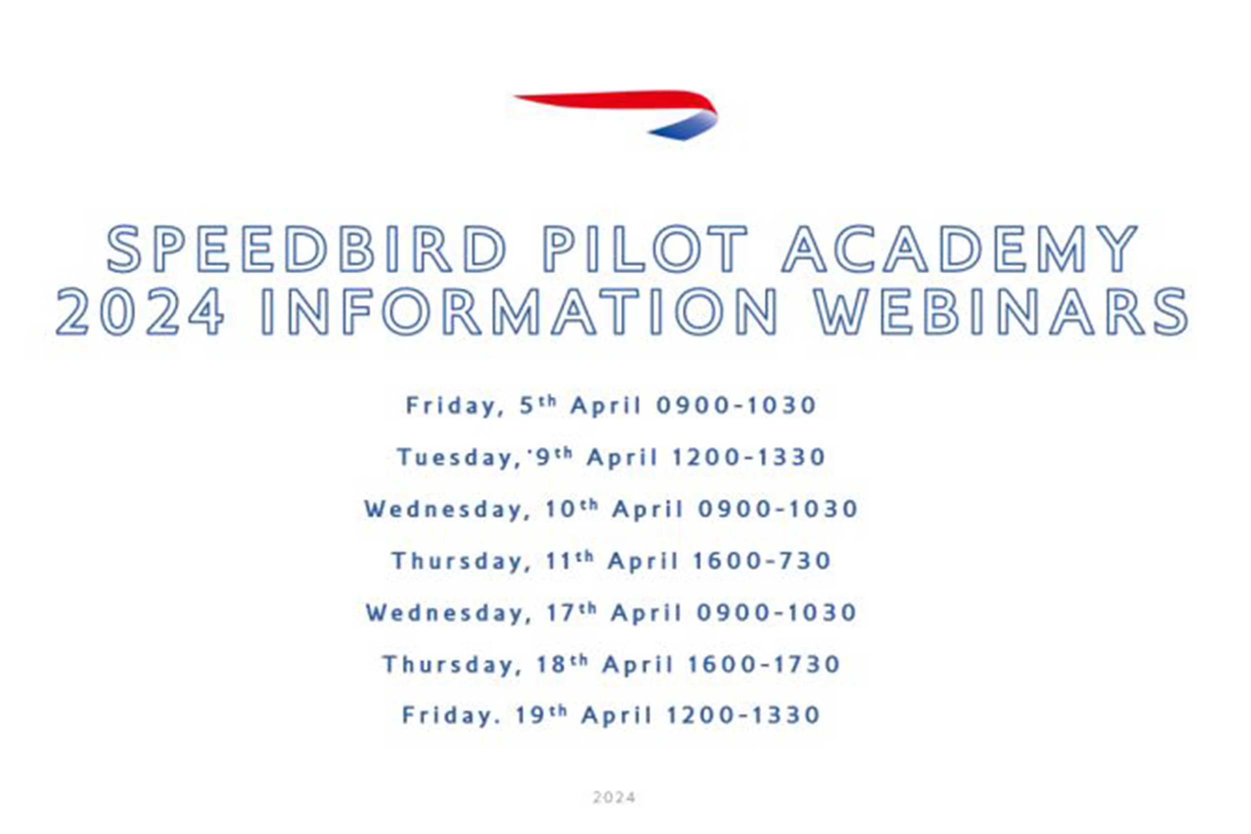 British Airways Speedbird Pilot academy webinars