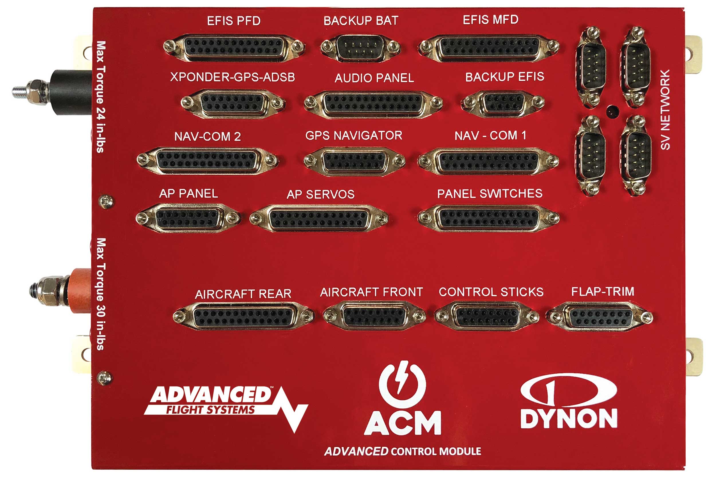 The Advanced Control Module integrates and automates a wide range of common aircraft avionics, wiring, and electrical peripherals 