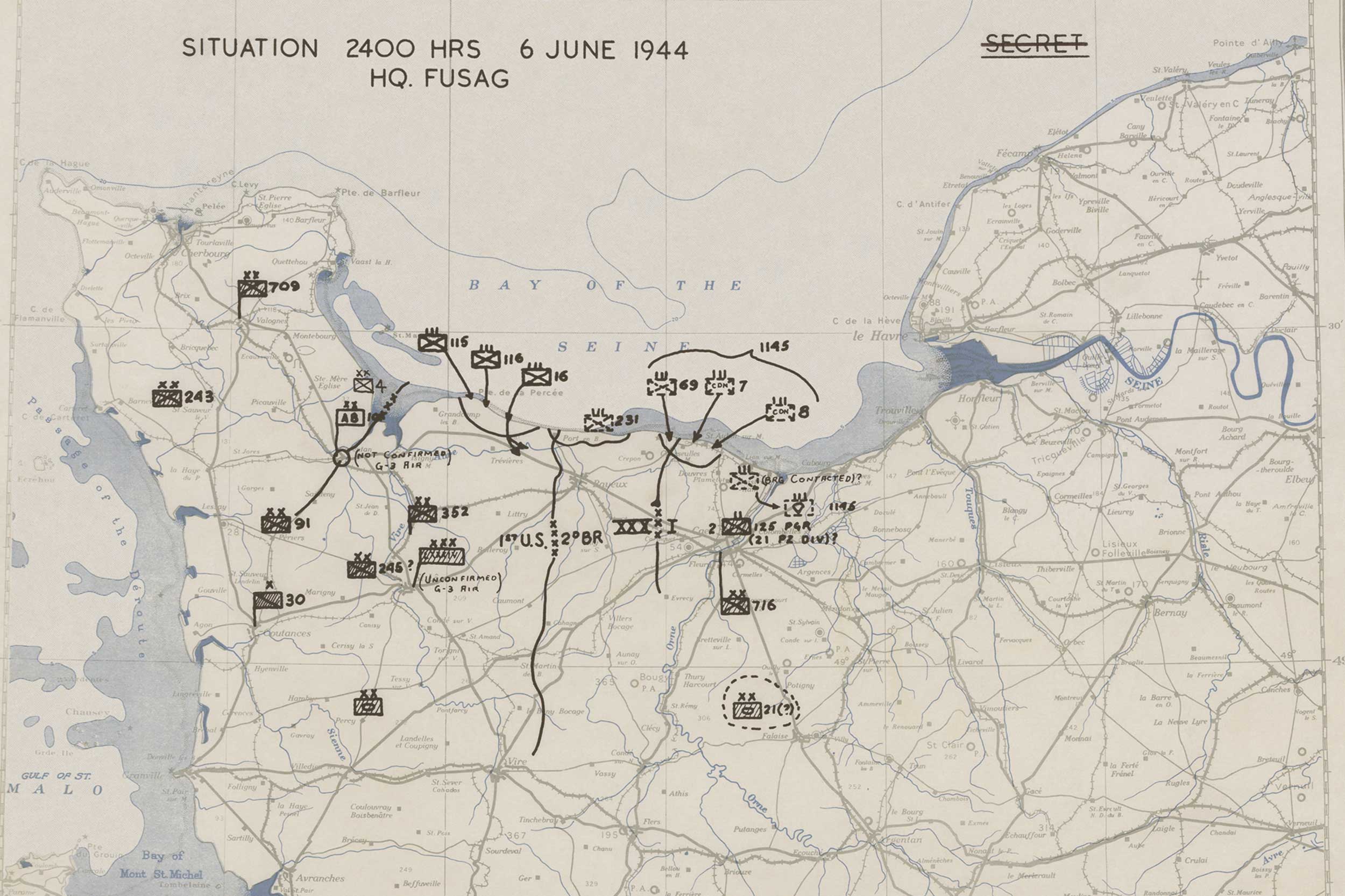 D-Day secret map