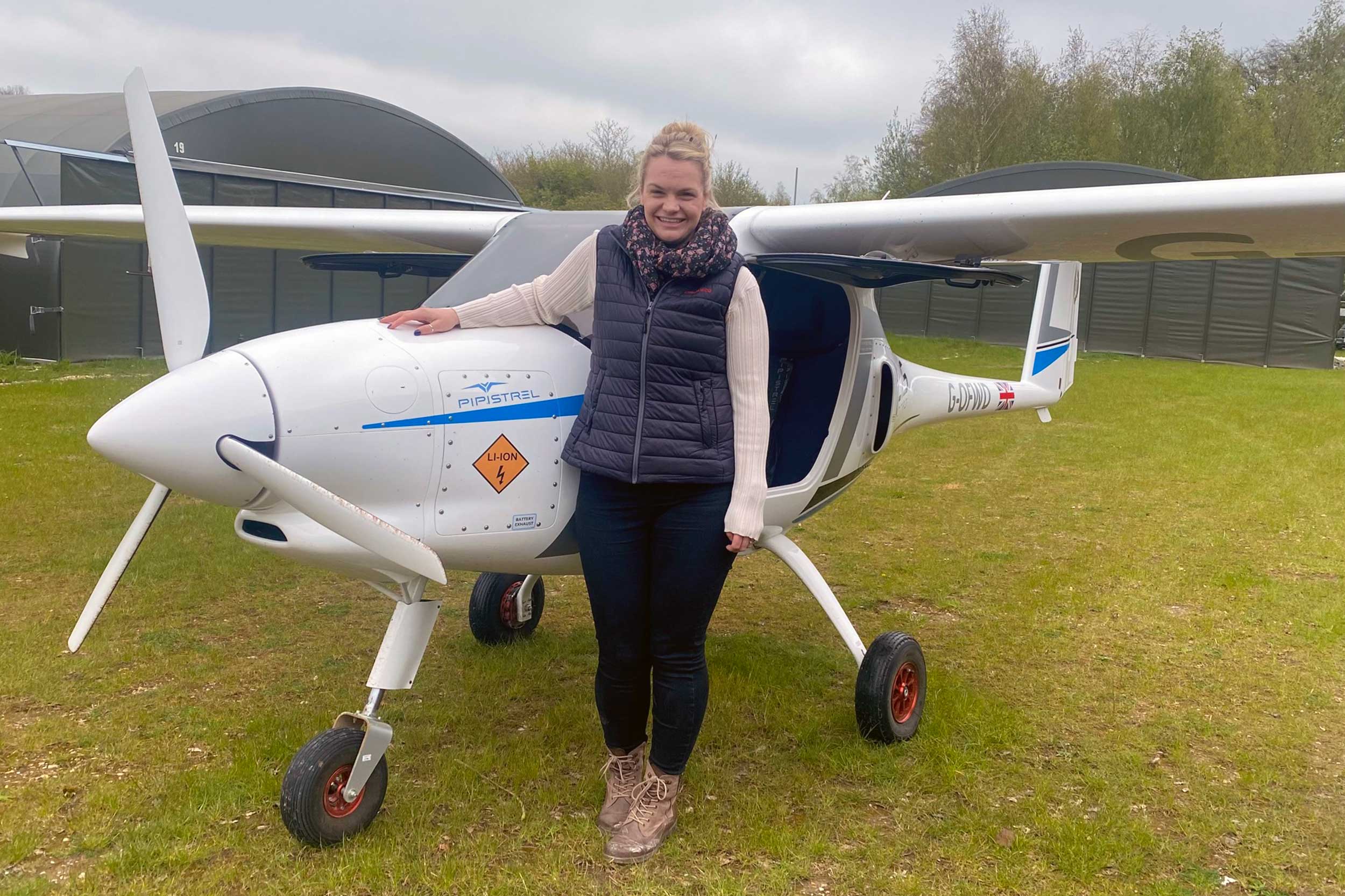 Airbourne PPL student has passed Differences Training to fly the Pipistrel Velis Electro