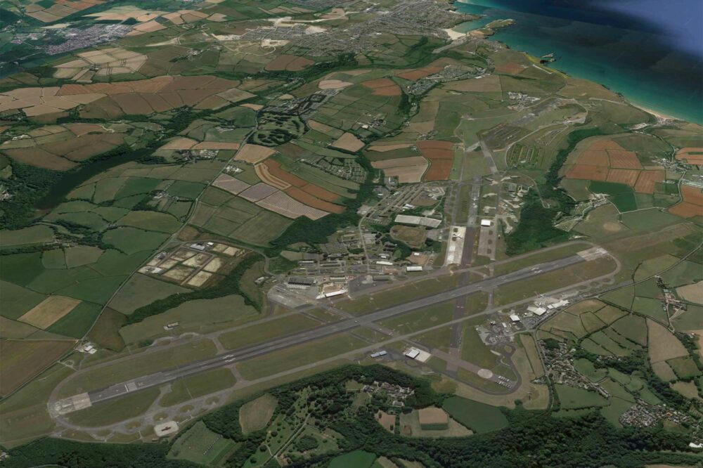 Cornwall Airport Newquay has a massive 650 acre site. Image: Google Earth