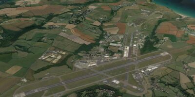 Cornwall Airport Newquay has a massive 650 acre site. Image: Google Earth