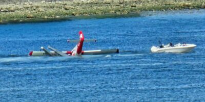 Seaoplane and boat collision