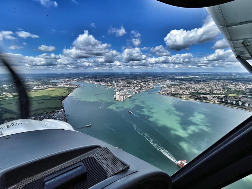 David Ormerod over Southampton water.