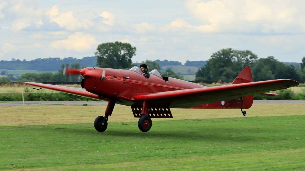 Middlezoy Airfield: The Moth Minor, the sole airworthy survivor in the northern hemisphere.