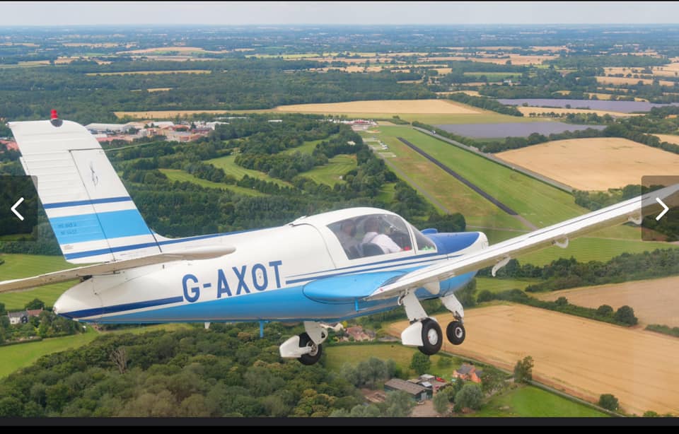 Roger Bone: Enjoying a formation flying at Anglian Flight Centres at Earls Colne.