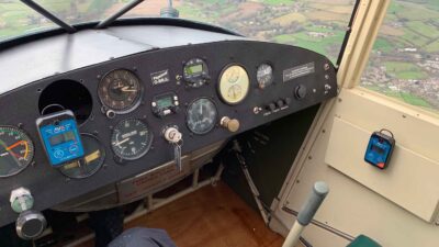 A Sensorcon AV8 carbon monoxide detector in use. Monitors like this this will become mandatory from 1 January 2025 in most piston aircraft