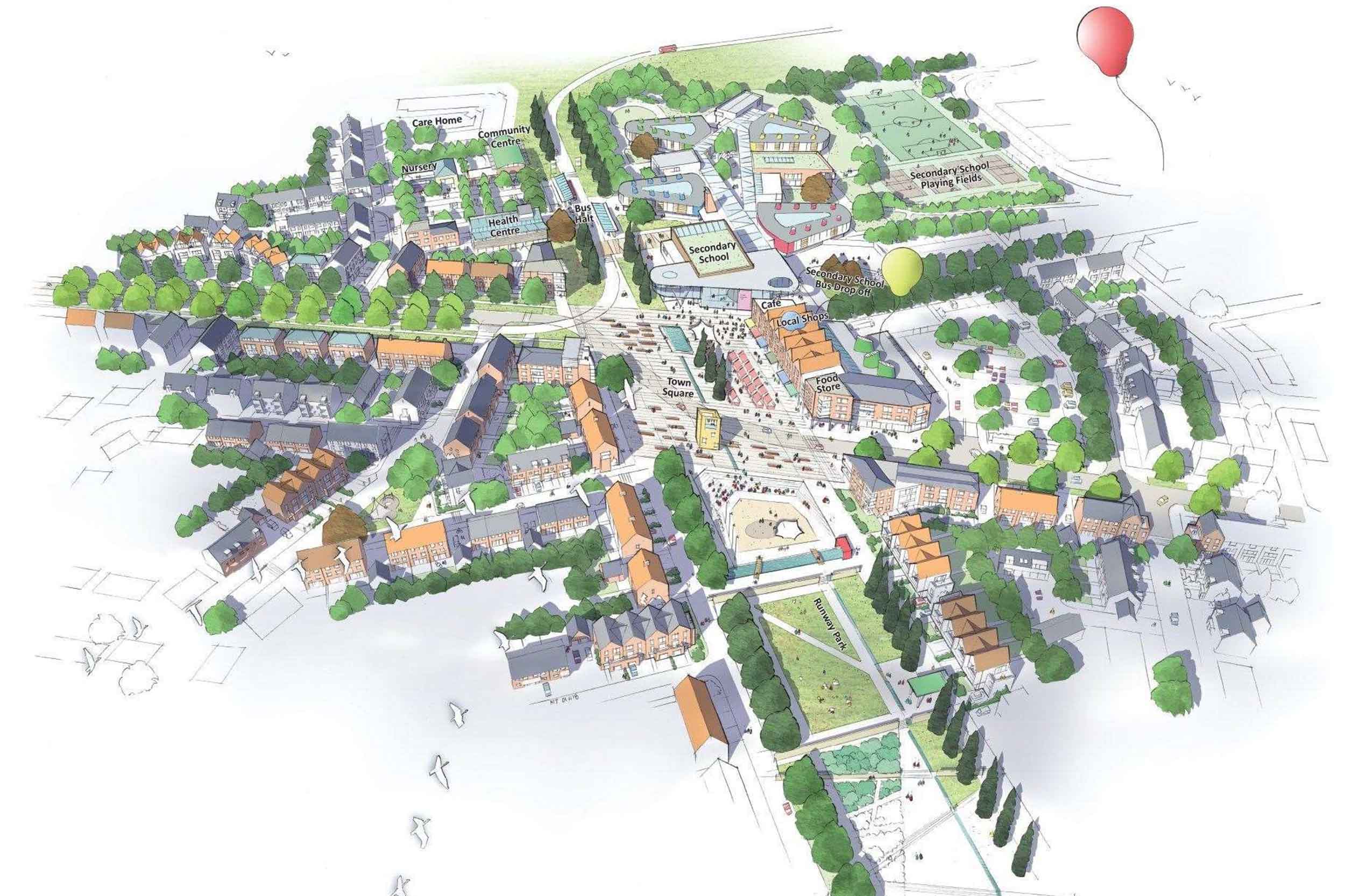 Developers' view of the new village