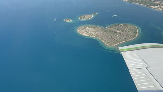 Clive Bennewith – "Heart Island off the Croatian coast in Invicta Aero Clubs Cherokee Six G-FRAG."