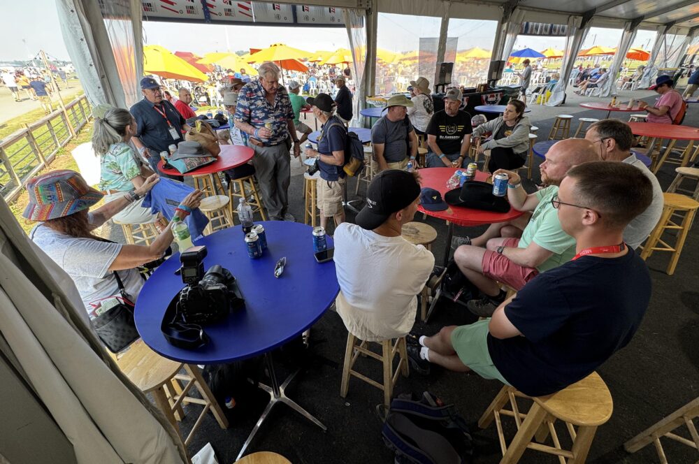 FLYER Club members gathered for free beer including You Tuber Bryan Turner of Just Plane Silly