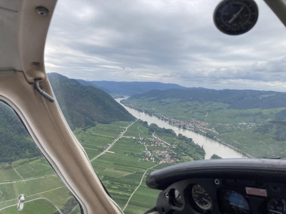 James Lee Flew along the Danube in Austria during a 5 day trip to the Balkans.