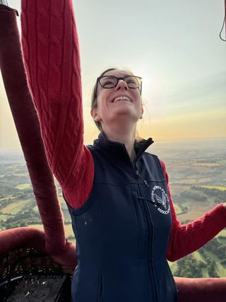 Rachel Ramsay First go on the burners in a hot air balloon!