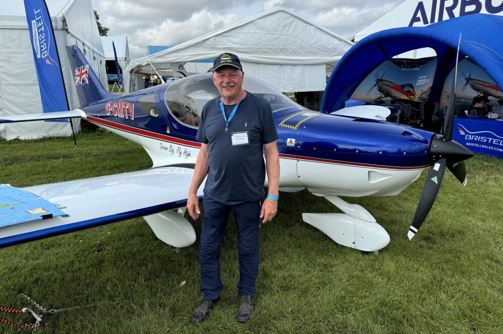 Scottish pilot Bill Miazek flew his Bristell to Oshkosh from Aberdeen