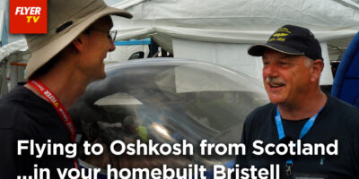 Bill Miazek on his flight to Oshkosh