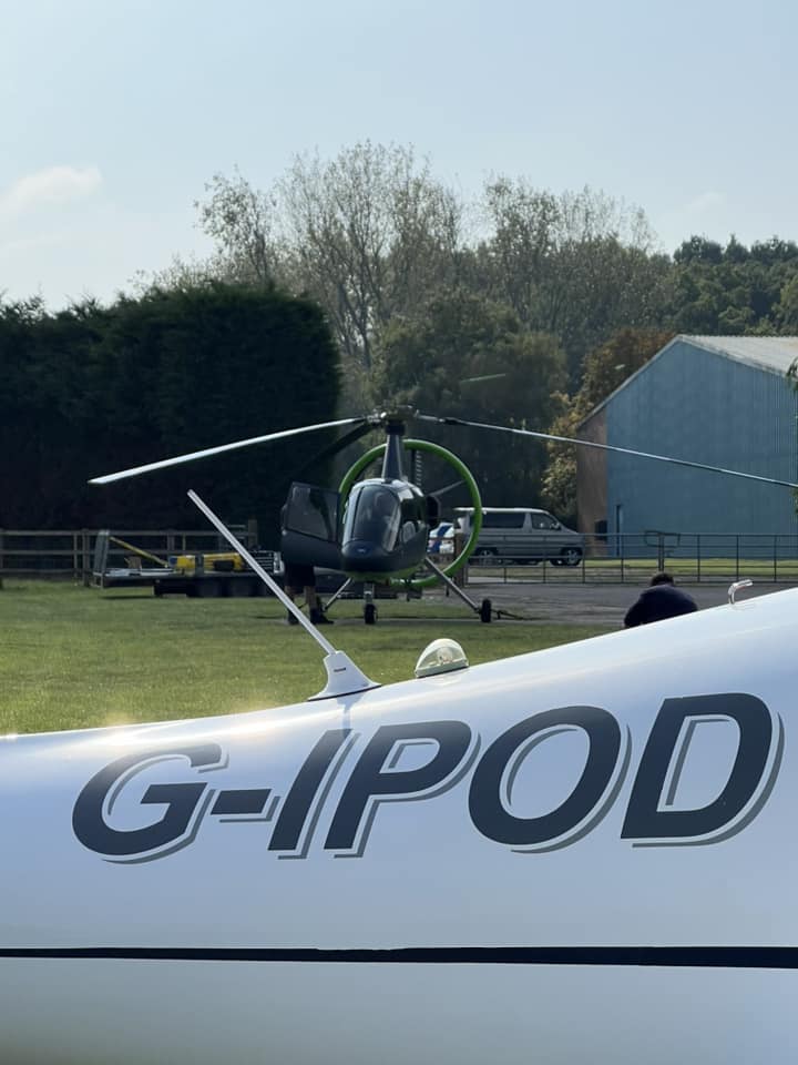 John Wighton - At Finmere with the ARC Pegasus gyroplane.