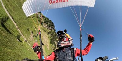 Flying a motorcycle attached to a paraglider... fancy it?