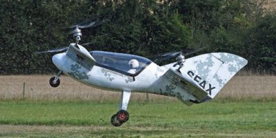 Lift-off for the Skyfly Axe eVTOL. Photos: Graham Wasey