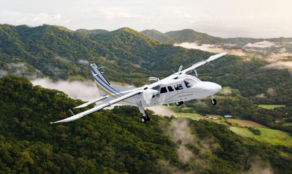 Xen Aviation, based in Georgetown, Guyana, is to acquire its first Britten-Norman turbine powered BN2T-4S Islander for planned commuter services across the country. Image: Britten-Norman